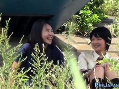 Pee fetish teens pissing outdoors